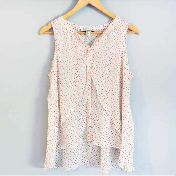Forever 21 Tops - F21 | Polka Dot Layered Chiffon Top